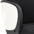 Verstellbarer Bürodrehstuhl aus Stahl und Polyester - Luigio Viadurini