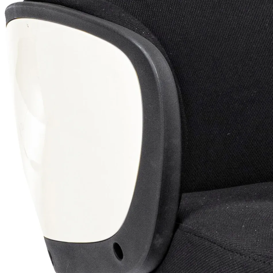 Verstellbarer Bürodrehstuhl aus Stahl und Polyester - Luigio Viadurini