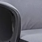 Verstellbarer Bürodrehstuhl aus Stahl und Polyester - Luigio Viadurini