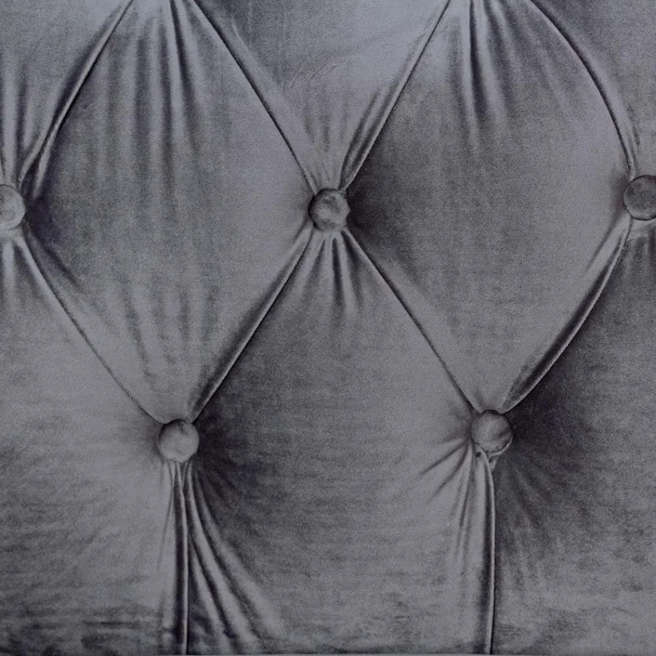 Klassischer Design-Sessel in Holz und Samtoptik in Grau oder Pink - Sanny Viadurini