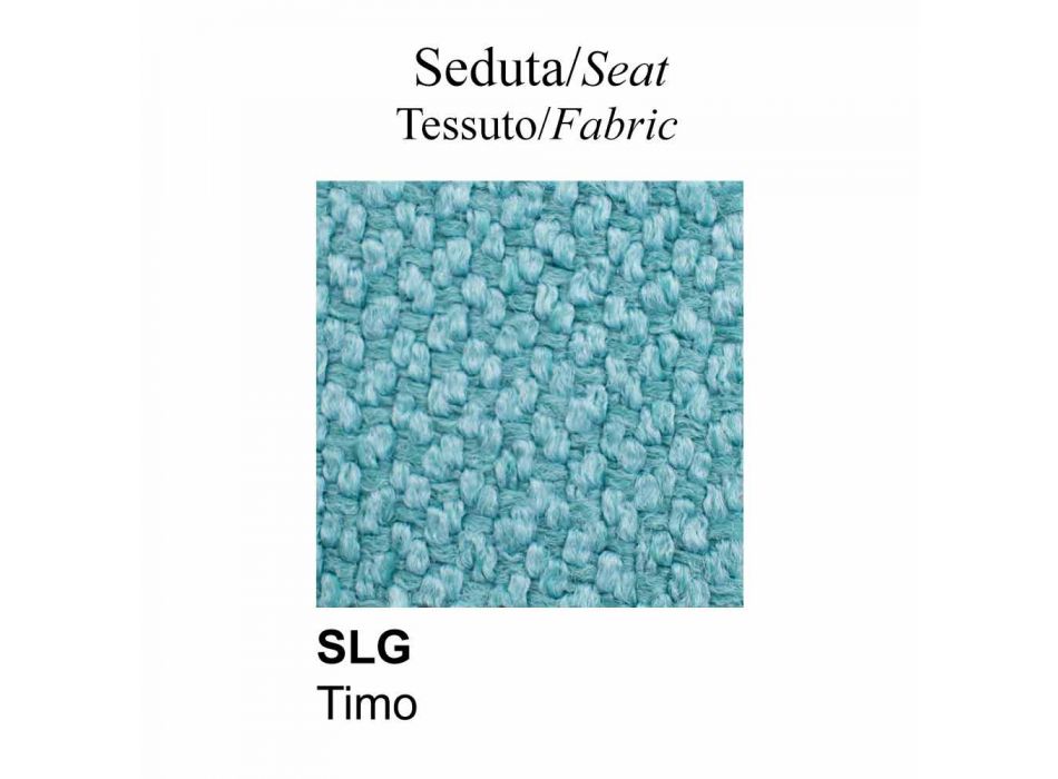 Design-Sessel mit Sitz und Rückenlehne aus Stoff Made in Italy - Connubia Sixty
