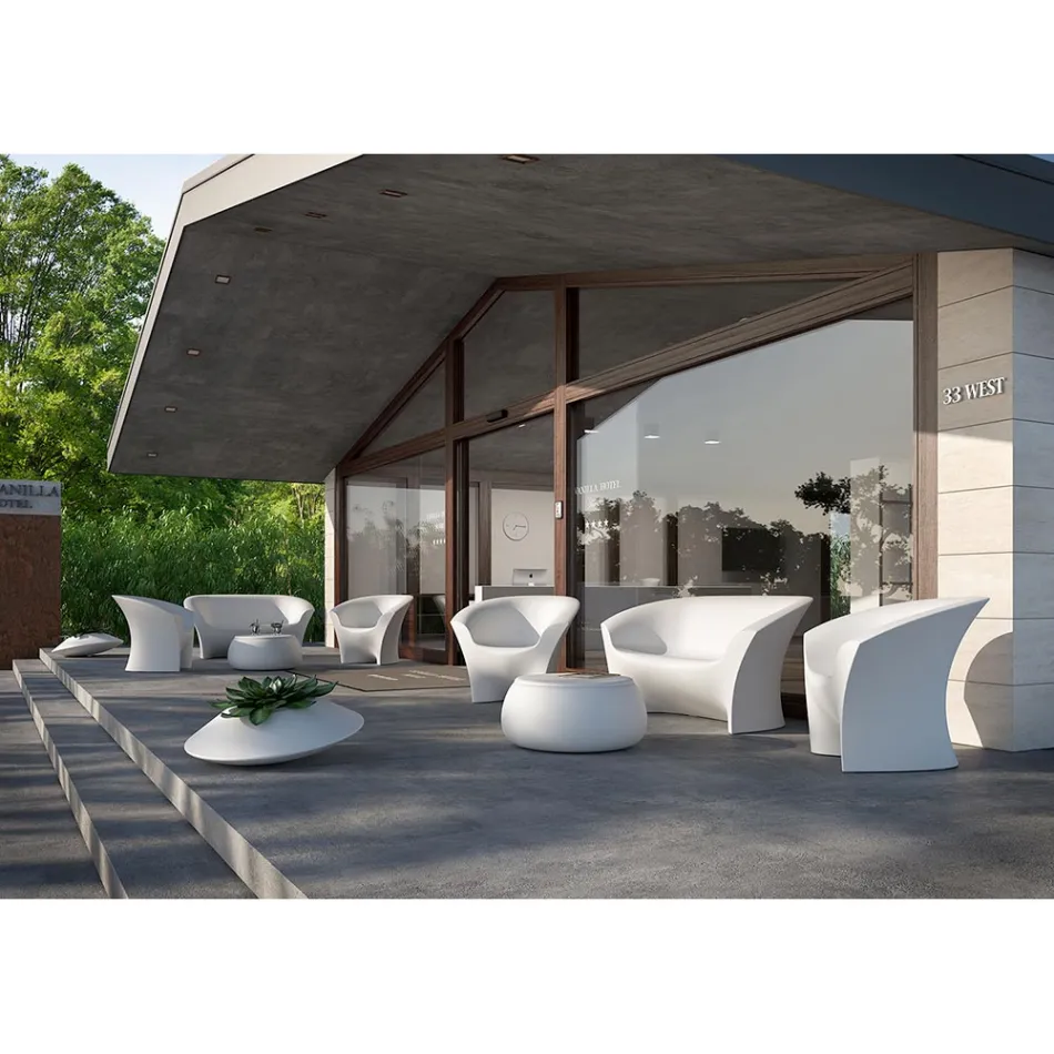 Outdoor-Design-Sessel aus mattem oder lackiertem Polyethylen, hergestellt in Italien – Conda Viadurini