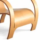 Design-Sessel aus schwarzem Sperrholz oder Birke Made in Italy - Galatea Viadurini