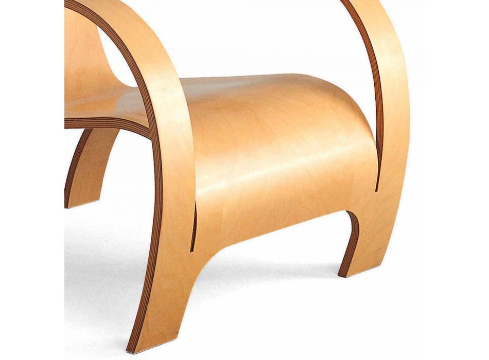 Design-Sessel aus schwarzem Sperrholz oder Birke Made in Italy - Galatea