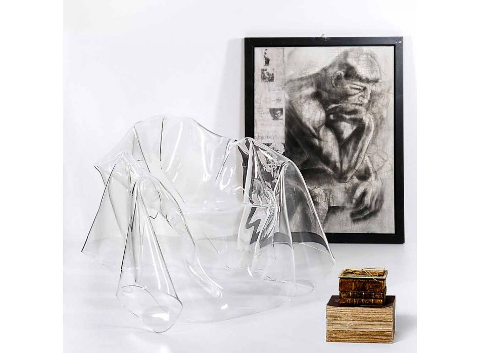 Moderner Design-Sessel aus transparentem Plexiglas Paris, hergestellt in Italien Viadurini