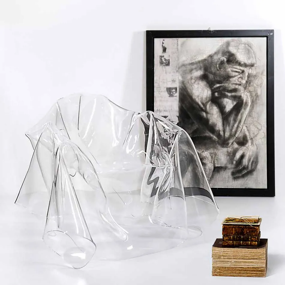 Moderner Design-Sessel aus transparentem Plexiglas Paris, hergestellt in Italien Viadurini