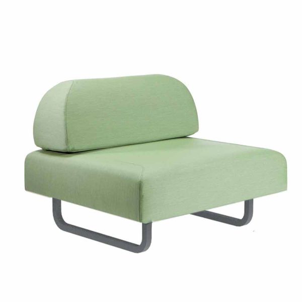 Outdoor design sessel aus metall und stoff made in italy - selia