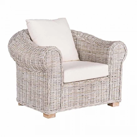 Homemotion Rattan Luxus Design Sessel für drinnen / draußen - Francioso Viadurini