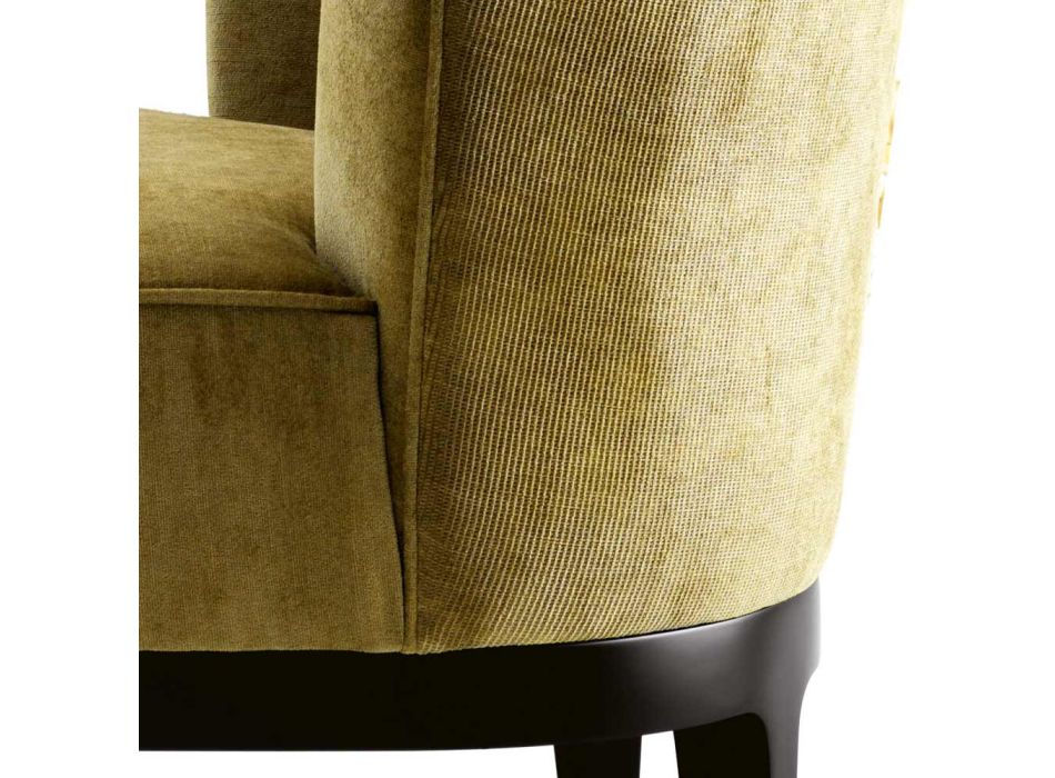 Design Sessel aus gepolstertem Stoff Grilli Kipling made in Italy