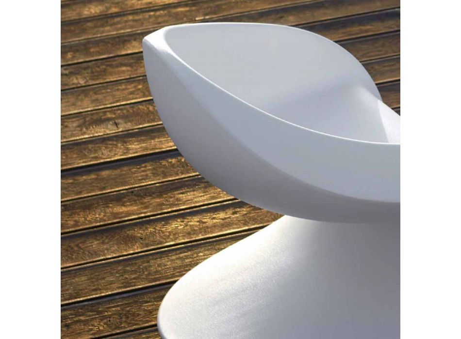 Interner oder externer Design-Sessel aus weißem Polyethylen - Petra von Myyour Viadurini