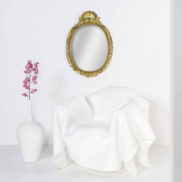 Moderner design-sessel aus weißem plexiglas paris, hergestellt in italien