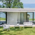 Gartenschaukelsessel aus Massivholz und Stoff - Smart von Varaschin Viadurini