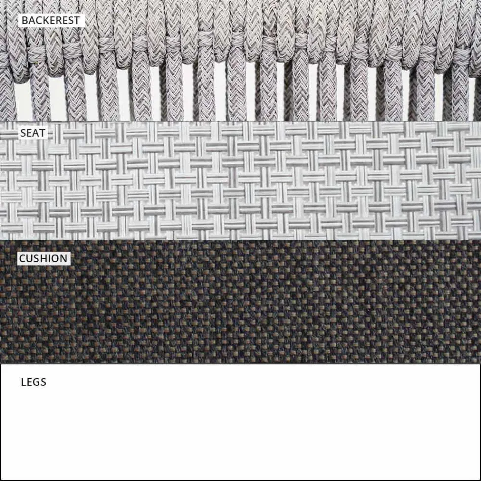 Garden Rocking Armchair Massiver und gepolsterter Stoff - Smart von Varaschin Viadurini