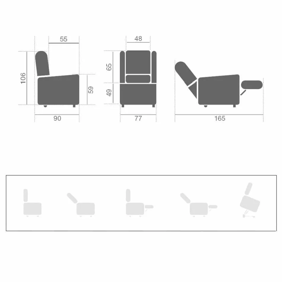 Electric Lift Armchair Relax Lift mit 2 modernen Luxusmotoren - Victoire Viadurini