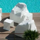 Schwimmdock Sessel Trona weißes Design Luxus, made in Italy Viadurini
