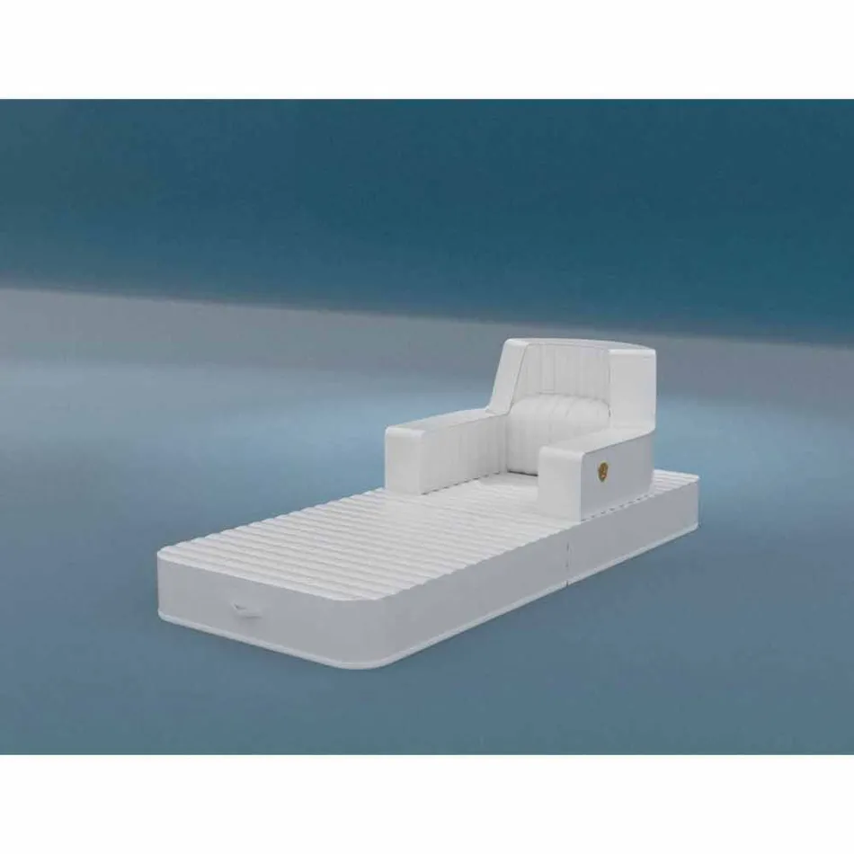 Schwimmdock Sessel Trona weißes Design Luxus, made in Italy Viadurini