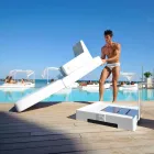 Schwimmdock Sessel Trona weißes Design Luxus, made in Italy Viadurini
