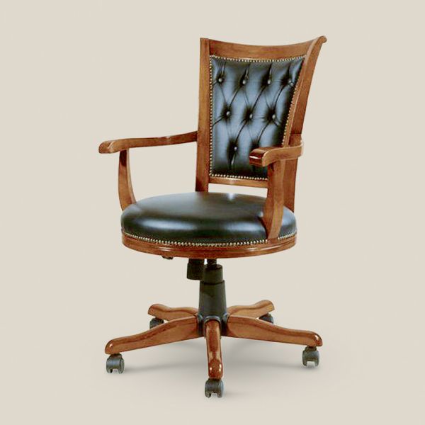 Drehsessel mit bezug aus luxuriösem kunstleder made in italy - brigitte