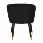 Gepolsterter Sessel aus Holz und Stoff im modernen Design - Maddy Viadurini