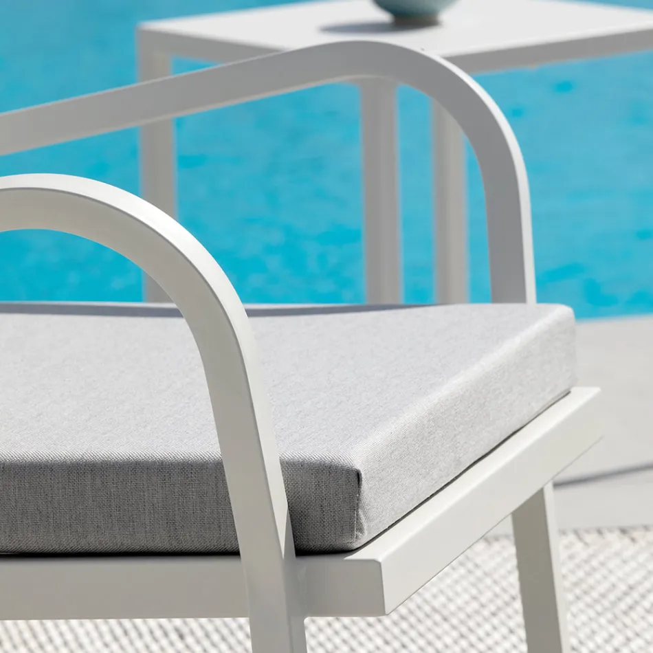 Stapelbarer Gartensessel aus Stahl Made in Italy 2 Stück - Aberdeen Viadurini