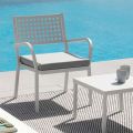 Stapelbarer Gartensessel aus Stahl Made in Italy 2 Stück - Aberdeen