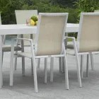 Stapelbarer Gartenstuhl aus Textilene und Aluminium - Foglio Viadurini