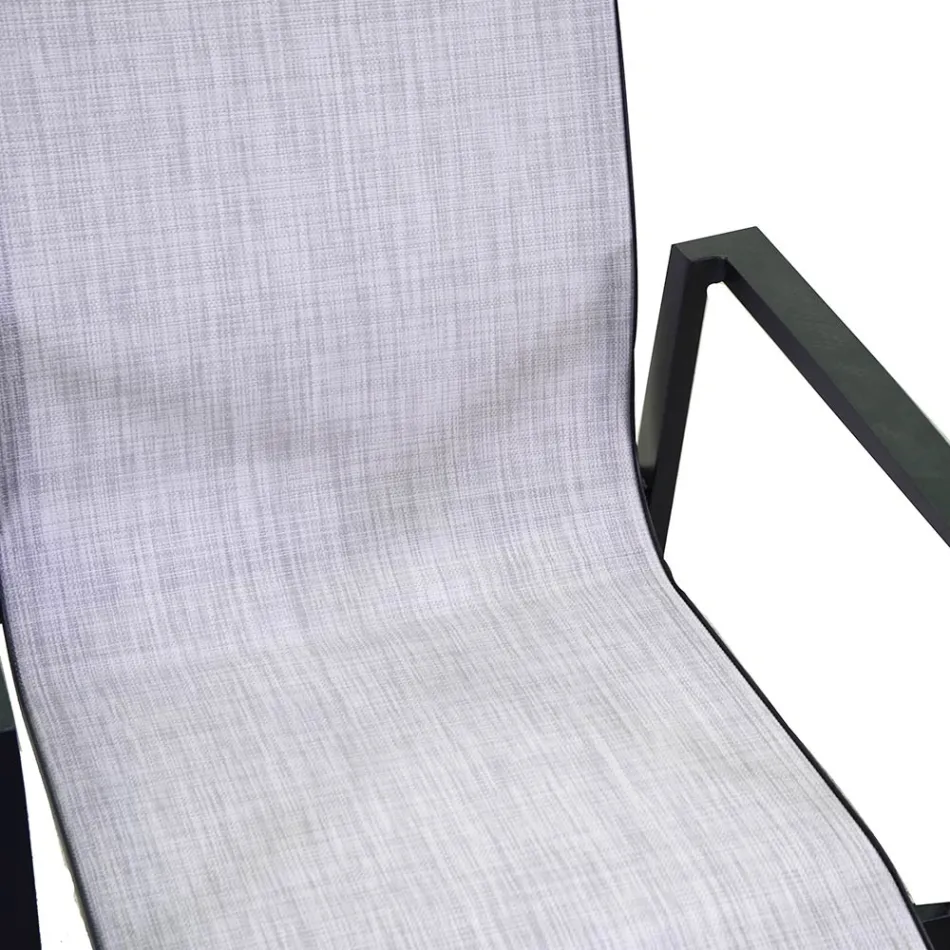 Stapelbarer Gartenstuhl aus Textilene und Aluminium - Foglio Viadurini