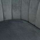 Sessel aus Stahl und grauem oder blauem Samt Skandinavisches Design - Hilary Viadurini