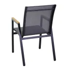 Aluminium und Textilene Sessel mit Polywood Armlehnen - Diary Viadurini