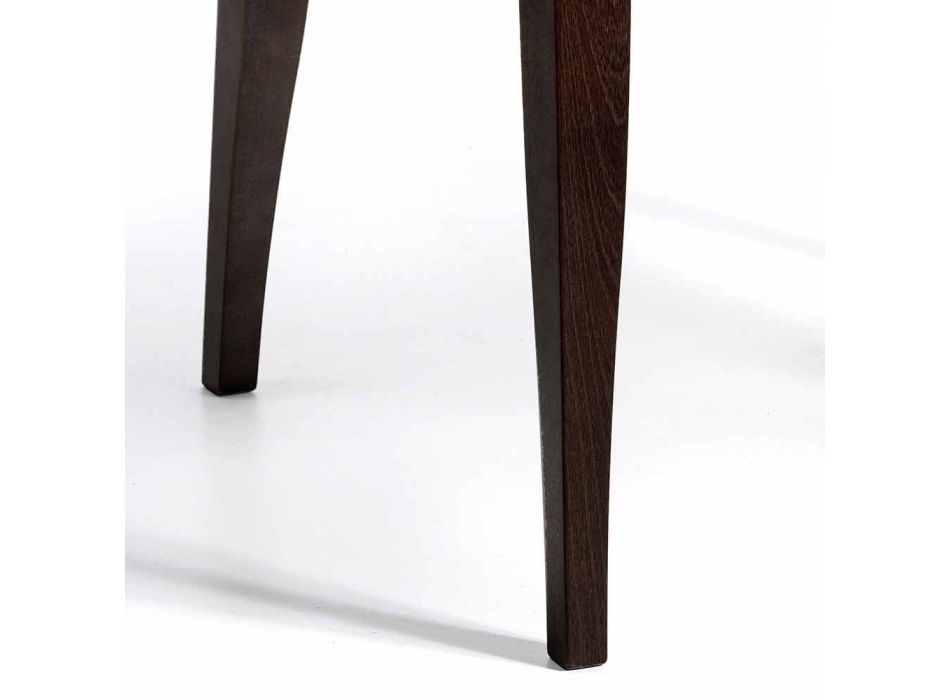 Sessel aus Kunstleder und Holz im modernen Design von Omega, hergestellt in Italien Viadurini