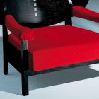 Sessel aus schwarz gebeizter Esche mit Baumwollbezug Made in Italy - Peleo Viadurini