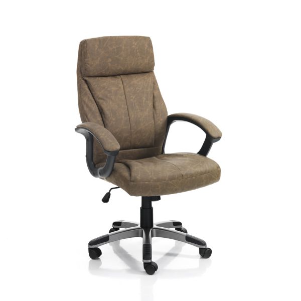 Sessel aus kunstleder in antikoptik – rhodium