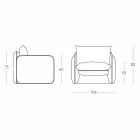 Lounge Chair mit wasserdichten Kissen, für Outdoor - Mara Slide Viadurini