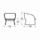 Gepolsterter Outdoor Lounge Sessel aus Kunstfaser - Maat von Varaschin Viadurini