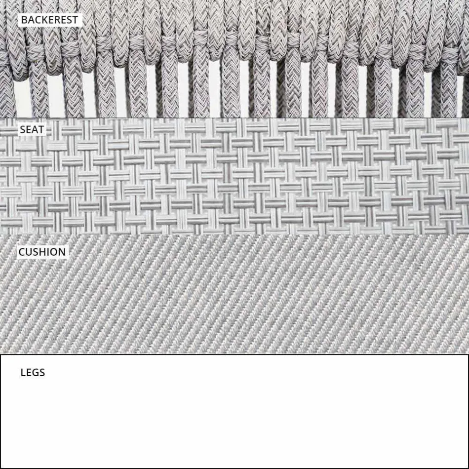 Garden Lounge Sessel Polsterstoff und Aluminium - Smart von Varaschin Viadurini