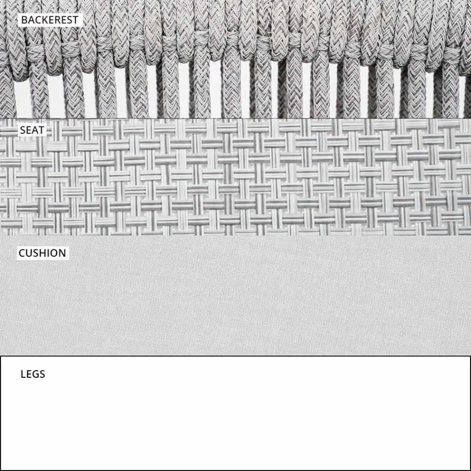 Garden Lounge Sessel Polsterstoff und Aluminium - Smart von Varaschin Viadurini