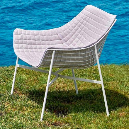 Varaschin Summer Modern Garden Lounge Chair aus Stahl Viadurini