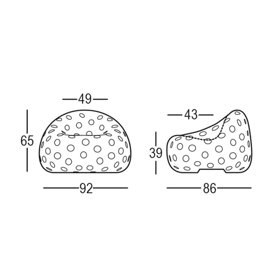 Leuchtender Outdoor-Sessel aus weißem Polyethylen Made in Italy - Asso Viadurini