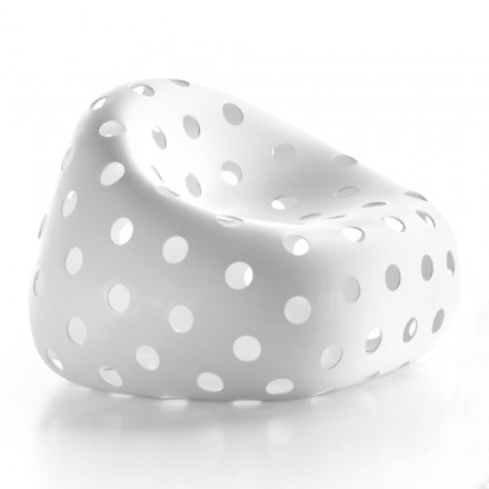 Leuchtender Outdoor-Sessel aus weißem Polyethylen Made in Italy - Asso Viadurini