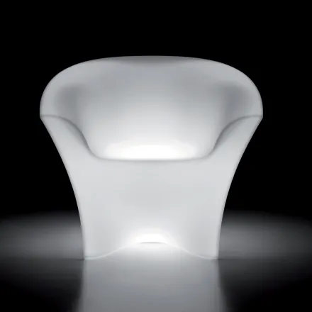 Beleuchteter Outdoor-Sessel aus Polyethylen mit LED-Licht, hergestellt in Italien – Conda Viadurini