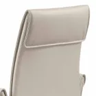 Sessel made in Italy, bezogen mit Niles-Leder, modernes Design Viadurini