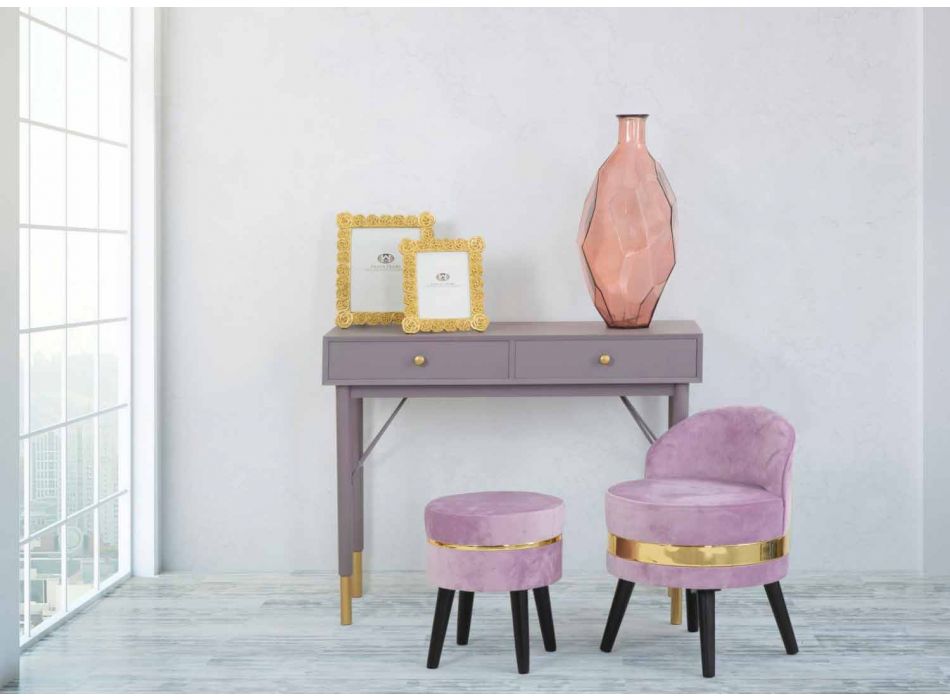 Farbiger Mini-Sessel mit modernem Design aus Holz und Stoff - Koah Viadurini