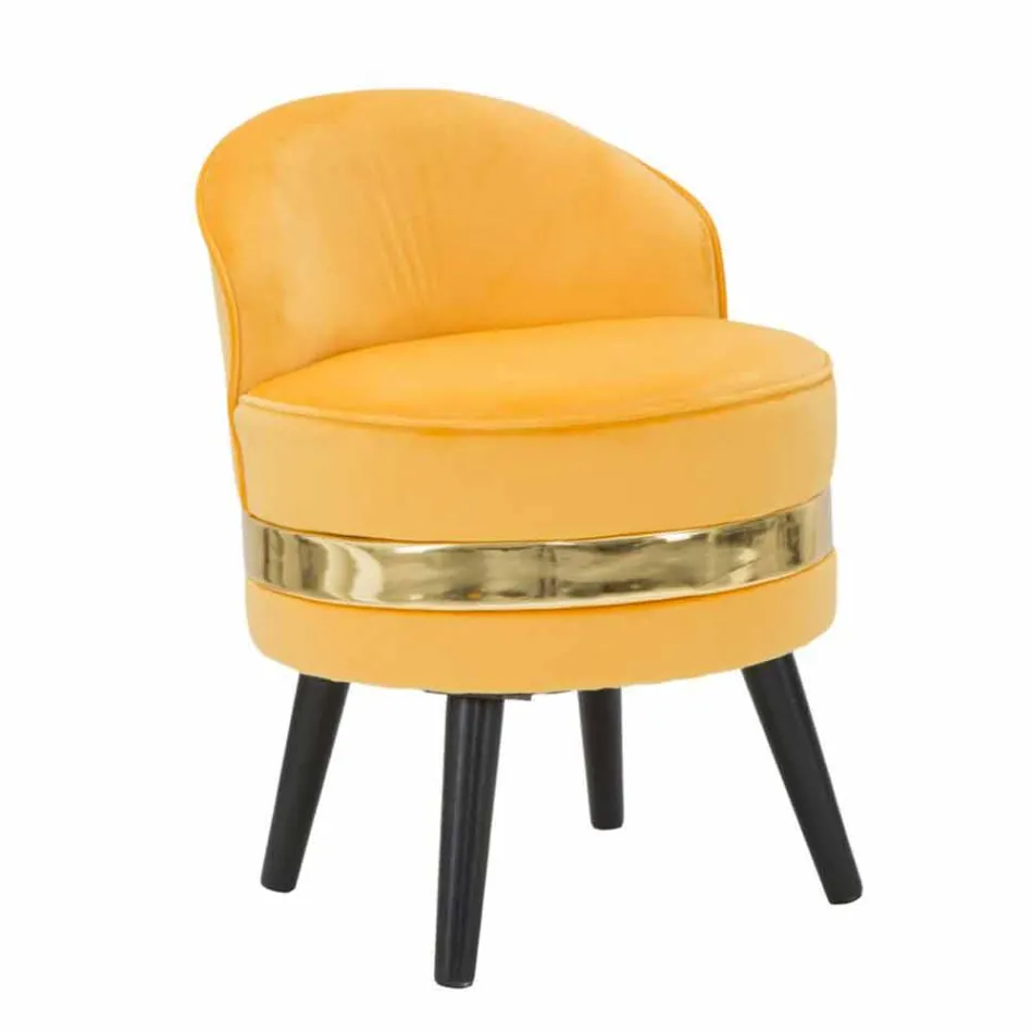 Farbiger Mini-Sessel mit modernem Design aus Holz und Stoff - Koah Viadurini