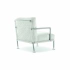 Moderner Design-Sessel aus Stahl und schwarzem oder weißem PVC für den Außenbereich - Ontario2 Viadurini