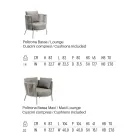 Outdoor-Sessel aus Stahl in verschiedenen Größen und Kissen inklusive Made in Italy - Bronn Viadurini