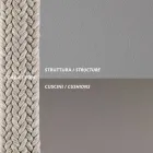 Outdoor-Sessel aus Stahl in verschiedenen Größen und Kissen inklusive Made in Italy - Bronn Viadurini