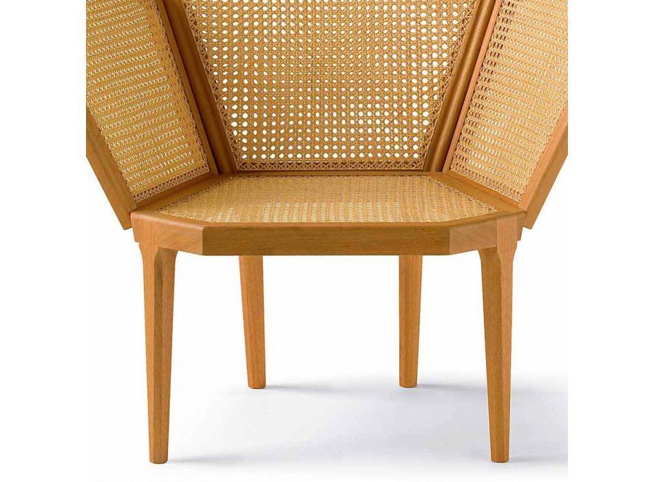 Fünfeckiger Sessel im klassischen Design für Wohnzimmer, L103xP72cm, Pole Viadurini