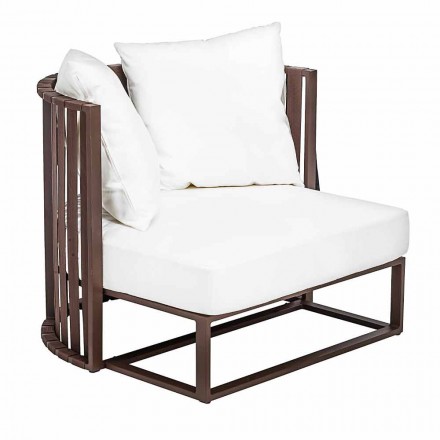 Outdoor-Sessel in Aluminium und Luxus Design Seile 3 Oberflächen - Julie Viadurini