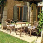 Stapelbarer Outdoor-Sessel aus natürlichem Rattan-Garten - Spora Viadurini