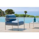 Outdoor-Sessel mit Stoff- und Metallarmlehnen Made in Italy - Cola Viadurini